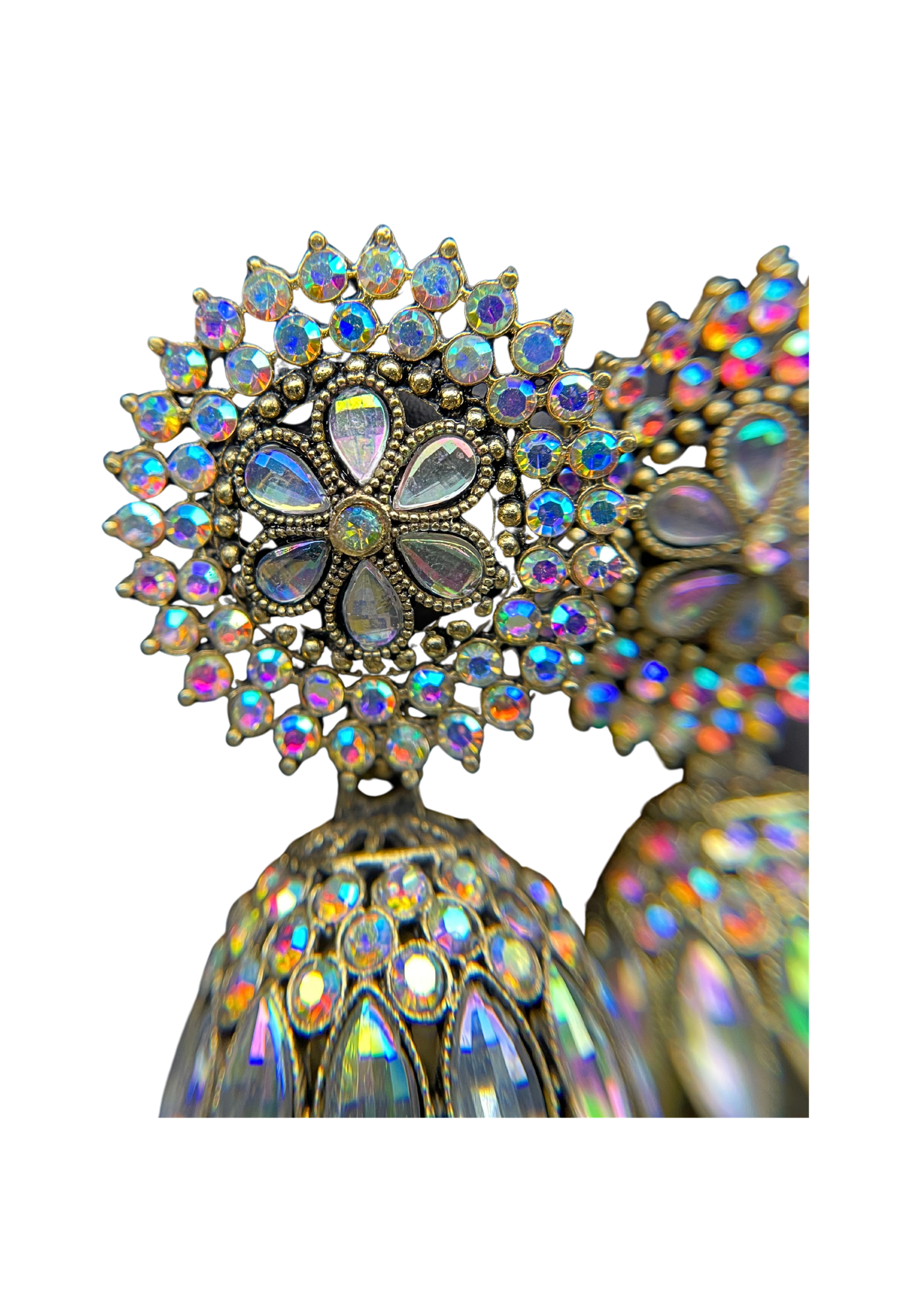 Floral Stud Jhumka Earings